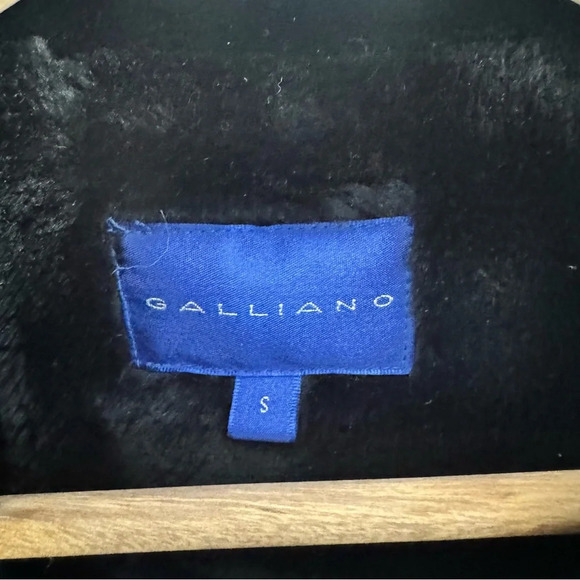 Galliano Faux fur Coat in black Size: Small - Picture 3 of 4